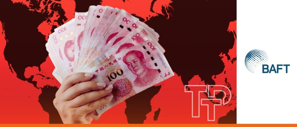 What is happening with RMB and international trade web